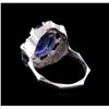 Image 3 : 14KT White Gold 6.74 ctw Tanzanite and Diamond Ring