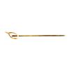 Image 1 : Pearl Wishbone Stick Pin - 10KT Yellow Gold