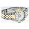 Image 3 : Rolex Mens 2 Tone Mother Of Pearl 3 ctw Channel Set Diamond Datejust Wristwatch