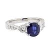 Image 1 : 1.99 ctw Sapphire and Diamond Ring - Platinum