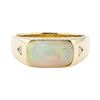 Image 2 : 3.25 ctw Opal and Diamond Ring - 14KT Yellow Gold