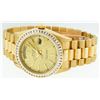 Image 7 : Rolex Mens 18K Yellow Gold 2.75 ctw Channel Set Diamond Day Date President Wrist