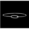 Image 1 : CZ Oval Hook Bangle - 925 Silver