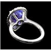 Image 3 : 4.06 ctw Tanzanite and Diamond Ring - 14KT White Gold