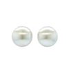 Image 1 : 30mm Button Earrings - Silver Plated