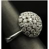 Image 9 : 2.50 ctw Diamond Flower Design Ring - 14KT White Gold