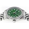 Image 5 : Rolex Mens Stainless Steel Green String Diamond 36MM Datejust Wristwatch