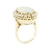Image 4 : 7.90 ctw Opal And Diamond Ring - 14KT Yellow Gold