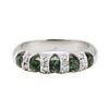 Image 2 : 1.04 ctw Green Tourmaline and Diamond Ring - 14KT White Gold