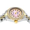 Image 3 : Rolex Ladies 2 Tone 14K Pink MOP Sapphire String Diamond Datejust Wristwatch