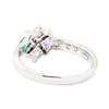 Image 3 : 0.50 ctw Multi-Color Gemstone and Diamond Ring - 14KT White Gold