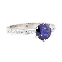 1.55 ctw Sapphire And Diamond Ring - Platinum