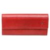 Image 1 : Chanel Red Leather Camelia CC Flap Long Wallet