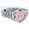 Image 3 : Rolex Ladies Stainless Steel Pink MOP Diamond & Ruby Datejust Wristwatch