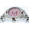 Image 6 : Rolex Ladies Stainless Steel Pink MOP Diamond & Ruby Datejust Wristwatch