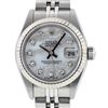 Image 1 : Rolex Ladies Stainless Steel Mother Of Pearl Diamond Quickset Datejust Wristwatc