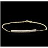 Image 1 : 0.55 ctw Diamond Bracelet - 14KT Yellow Gold