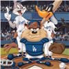 Image 2 : "At the Plate (Dodgers)" Numbered Limited Edition Giclee from Warner Bros. with Certificate of Authe