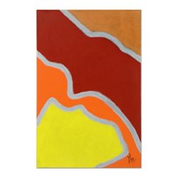 George Marlowe, "Silver Streak" Original Acrylic Painting on Canvas, Hand Signed with Certificate of