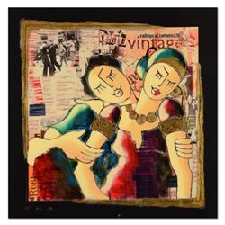 Oz El Hai, Original Mixed Media Painting on Board, Hand Signed with Certificate of Authenticity.