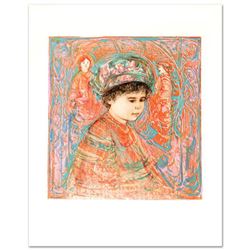 "Boy with Turban" Limited Edition Lithograph by Edna Hibel (1917-2014), Numbered and Hand Signed wit