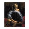 Image 1 : Fabian Perez, "Abanico De Plumas" Hand Textured Limited Edition Giclee on Board. Hand Signed and Num