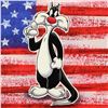 Image 2 : Looney Tunes, "Patriotic Series: Sylvester" Numbered Limited Edition on Canvas with COA. This piece 