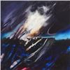 Image 2 : Martin Katon, Original Oil Painting with Hand Laid Silver Leaf on Gallery Wrapped Canvas (48" x 48")
