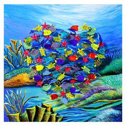 Vera V. Goncharenko- Original Painting on Cutout Steel and Board "Heart"