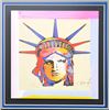 Image 2 : Peter Max- Original Lithograph "Liberty Head X (Mini)"