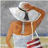 Image 2 : Michael Maselli, "Beach Day" Original Acrylic Painting on Canvas, Hand Signed with Certificate of Au