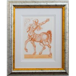 Salvador Dali- Original Color Woodcut on B.F.K. Rives Paper "Hell Canto 26"