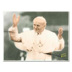 Ringo (Protege of Andy Warhol's Apprentice - Steve Kaufman), "The Pope" One-of-a-Kind Hand Pulled Si