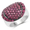 Image 1 : 3.35 Carat Genuine Ruby .925 Sterling Silver Ring (size 7)