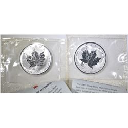 2-CANADA MAPLE LEAF PRIVY COINS
