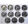 Image 1 : GROUP LOT OF 11 ROOSEVELT DIMES;