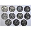 Image 2 : GROUP LOT OF 11 ROOSEVELT DIMES;