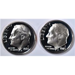 1985-S & 1986-S PROOF ROOSEVELT DIMES