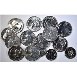 GROUP LOT OF WASH. QUARTERS & ROOSEVELT DIMES