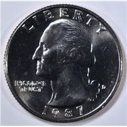 1987-D WASHINGTON QUARTER SUPERB GEM BU