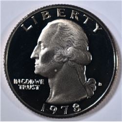 1978-S WASHINGTON QTR, SUPERB GEM+ PROOF DCAM