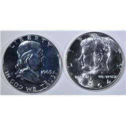 HALF DOLLAR LOT- 1 FRANKLIN & 1 KENNEDY;
