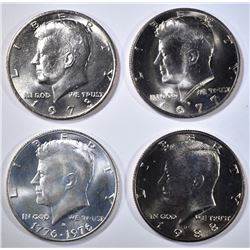 4- KENNEDY HALVES- 1 1976-S SILVER SUPERB GEM BU