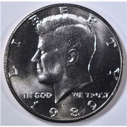 1989-D KENNEDY HALF, SUPERB GEM BU