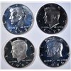 Image 1 : LOT OF 4 PROOF KENNEDY HALF DOLLARS;