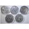 Image 2 : 5 CIRCULATED MORGAN DOLLARS