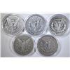 Image 2 : 5 CIRCULATED MORGAN DOLLARS