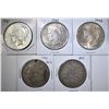 Image 1 : 5 CIRCULATED SILVER DOLLARS