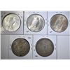Image 2 : 5 CIRCULATED SILVER DOLLARS