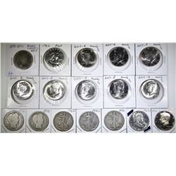 MIXED HALF DOLLAR LOT